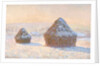 Wheatstacks, Snow Effect, Morning (Meules, Effet de Neige, Le Matin) by Claude Monet