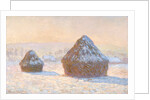 Wheatstacks, Snow Effect, Morning (Meules, Effet de Neige, Le Matin) by Claude Monet
