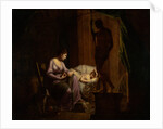 Penelope Unraveling Her Web by Joseph Wright of Derby