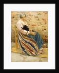 An Old Woman with Cat by Max Liebermann