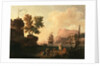 Mediterranean Harbor Scene by Pierre-Jacques Volaire
