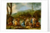 Saint John Baptizing in the River Jordan by Nicolas Poussin