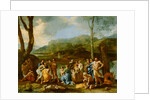 Saint John Baptizing in the River Jordan by Nicolas Poussin