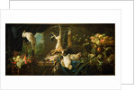 Still Life with Game, Vegetables, Fruit and a Cockatoo by Adriaen van Utrecht