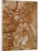 A Female Saint Contemplating a Crucifix by Giovanni Antonio Guardi