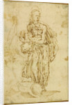 Allegorical Figure of Friendship (recto), Christ on the Cross (verso) by Juan del Castillo
