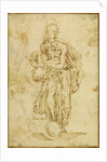 Allegorical Figure of Friendship (recto), Christ on the Cross (verso) by Juan del Castillo