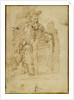 St. Jerome (recto), Kneeling Male Nude, with His Head and Shoulders Leaning Back (verso) by Juan del Castillo