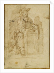 St. Jerome (recto), Kneeling Male Nude, with His Head and Shoulders Leaning Back (verso) by Juan del Castillo