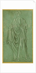 A Draped Figure Holding a Book by Anonymous