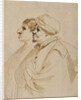 Caricature of Two Men Seen in Profile by Guercino