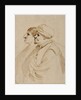 Caricature of Two Men Seen in Profile by Guercino