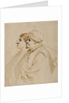 Caricature of Two Men Seen in Profile by Guercino