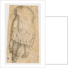 Study of a man's right hand (recto), Studies of four heads and of a nude figure seen from the rear (verso) by Agnolo Bronzino