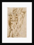 Two Standing Male Figures (recto), A Man Reclining and Other Studies (verso) by Andrea Mantegna