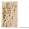 Two Standing Male Figures (recto), A Man Reclining and Other Studies (verso) by Andrea Mantegna