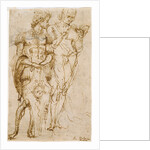 Two Standing Male Figures (recto), A Man Reclining and Other Studies (verso) by Andrea Mantegna