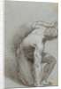 Kneeling Figure (recto), Reclining Figure (verso) by Agostino Carracci