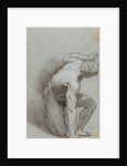 Kneeling Figure (recto), Reclining Figure (verso) by Agostino Carracci