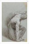 Kneeling Figure (recto), Reclining Figure (verso) by Agostino Carracci