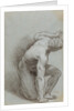 Kneeling Figure (recto), Reclining Figure (verso) by Agostino Carracci