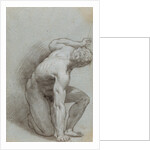 Kneeling Figure (recto), Reclining Figure (verso) by Agostino Carracci