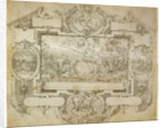 The Destruction of Pharoah's Army and Other Scenes within a Cartouche by Etienne Delaune