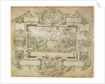 The Destruction of Pharoah's Army and Other Scenes within a Cartouche by Etienne Delaune