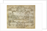 The Destruction of Pharoah's Army and Other Scenes within a Cartouche by Etienne Delaune