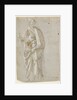 Standing Saint (recto), Studies of Christ at the Column, a Nude from Behind, and Various Figures (verso) by Filippino Lippi