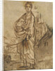 Saint Agnes (recto), Figure Studies (verso) by Adam Elsheimer