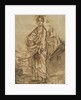 Saint Agnes (recto), Figure Studies (verso) by Adam Elsheimer