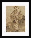 Saint Agnes (recto), Figure Studies (verso) by Adam Elsheimer