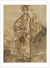 Saint Agnes (recto), Figure Studies (verso) by Adam Elsheimer