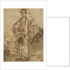 Saint Agnes (recto), Figure Studies (verso) by Adam Elsheimer