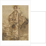 Saint Agnes (recto), Figure Studies (verso) by Adam Elsheimer