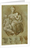 Charity and Studies of Entablatures (recto), Frieze of Putti (verso) by Paolo Farinati