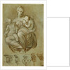 Charity and Studies of Entablatures (recto), Frieze of Putti (verso) by Paolo Farinati