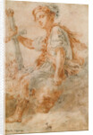 David with the Head of Goliath (recto), Two Studies, one of a Woman (verso) by Domenico Fetti