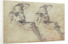 Studies of a Statuette of Atlas (recto), Studies of a Statuette of Atlas and a Figure Praying (verso) by Jacopo Tintoretto