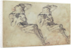 Studies of a Statuette of Atlas (recto), Studies of a Statuette of Atlas and a Figure Praying (verso) by Jacopo Tintoretto