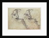 Studies of a Statuette of Atlas (recto), Studies of a Statuette of Atlas and a Figure Praying (verso) by Jacopo Tintoretto