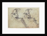 Studies of a Statuette of Atlas (recto), Studies of a Statuette of Atlas and a Figure Praying (verso) by Jacopo Tintoretto