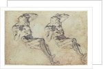 Studies of a Statuette of Atlas (recto), Studies of a Statuette of Atlas and a Figure Praying (verso) by Jacopo Tintoretto