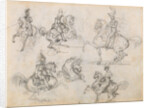 Horses and Riders (recto), Horses (verso) by Théodore Géricault