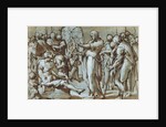 Raising of the Son of the Widow of Naim (recto), Madonna and Child with Saints (verso) by Giovanni Battista Naldini