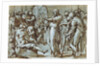 Raising of the Son of the Widow of Naim (recto), Madonna and Child with Saints (verso) by Giovanni Battista Naldini