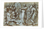 Raising of the Son of the Widow of Naim (recto), Madonna and Child with Saints (verso) by Giovanni Battista Naldini