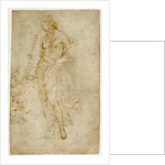 Female Figure with a Tibia, and Ornamental Studies (recto), Ornamental Studies (verso) by Raphael