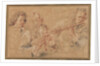 Two Studies of a Flutist and a Study of the Head of a Boy by Jean-Antoine Watteau